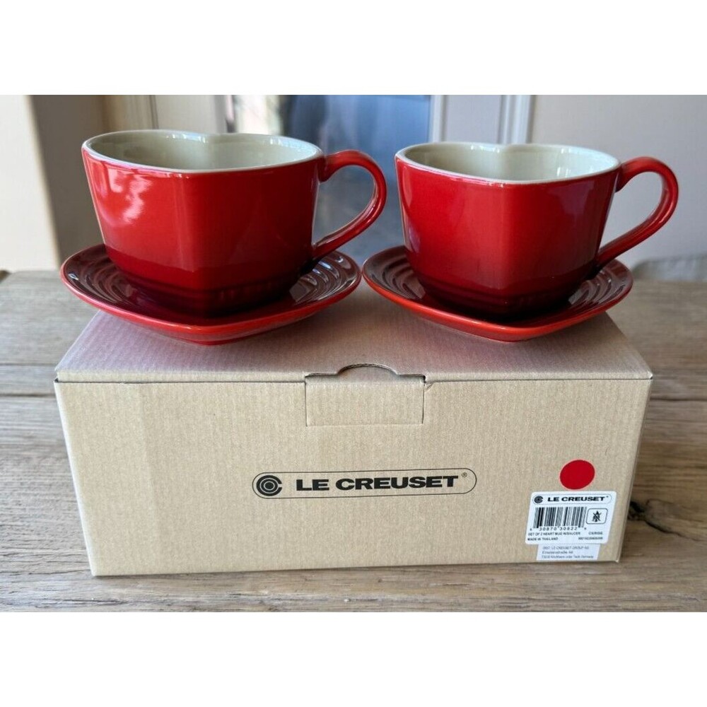 Le Creuset Red Mug and Saucer Duo